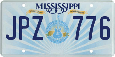 MS license plate JPZ776