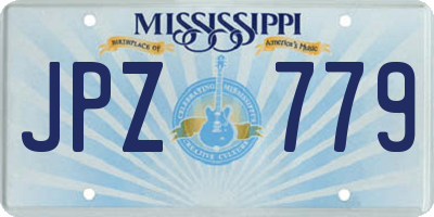 MS license plate JPZ779