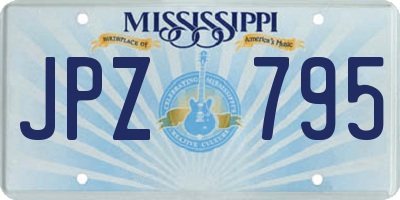 MS license plate JPZ795