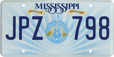 MS license plate JPZ798