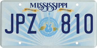 MS license plate JPZ810