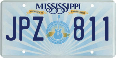 MS license plate JPZ811