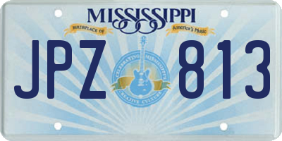 MS license plate JPZ813