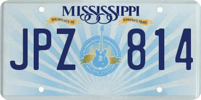 MS license plate JPZ814