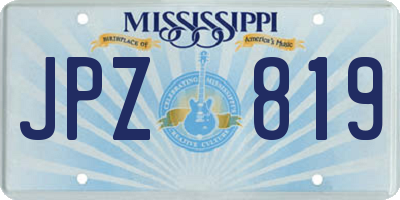 MS license plate JPZ819