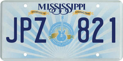 MS license plate JPZ821