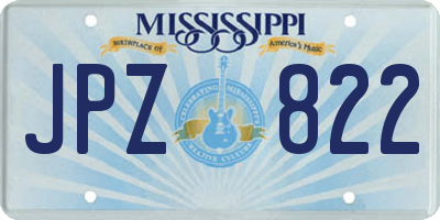 MS license plate JPZ822