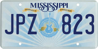 MS license plate JPZ823