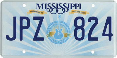 MS license plate JPZ824