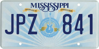 MS license plate JPZ841