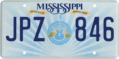 MS license plate JPZ846