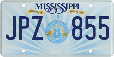 MS license plate JPZ855
