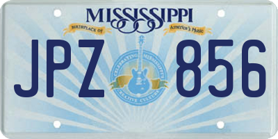 MS license plate JPZ856