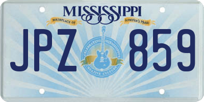MS license plate JPZ859
