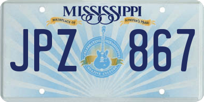 MS license plate JPZ867