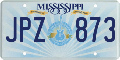 MS license plate JPZ873