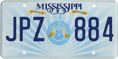 MS license plate JPZ884