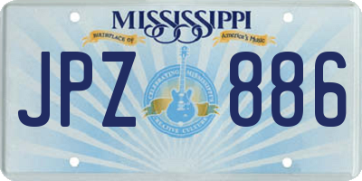 MS license plate JPZ886