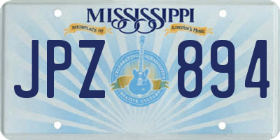 MS license plate JPZ894
