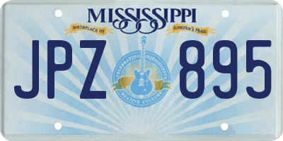MS license plate JPZ895