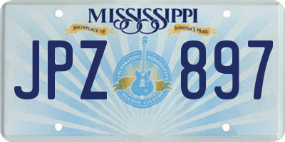 MS license plate JPZ897