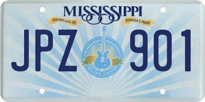 MS license plate JPZ901