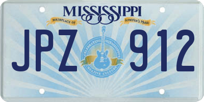MS license plate JPZ912