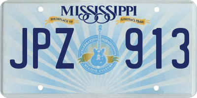 MS license plate JPZ913