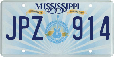 MS license plate JPZ914