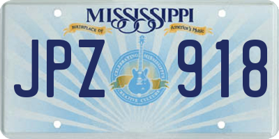 MS license plate JPZ918