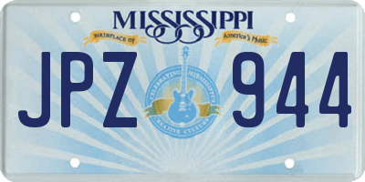 MS license plate JPZ944