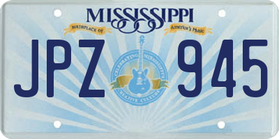 MS license plate JPZ945