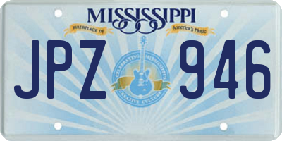 MS license plate JPZ946
