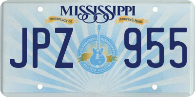 MS license plate JPZ955