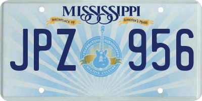 MS license plate JPZ956