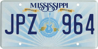 MS license plate JPZ964