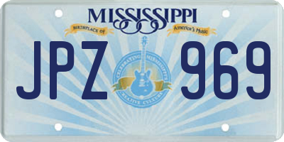 MS license plate JPZ969