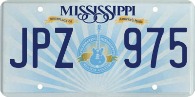 MS license plate JPZ975