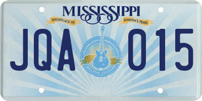 MS license plate JQA015
