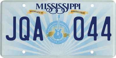 MS license plate JQA044
