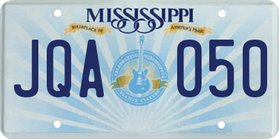 MS license plate JQA050