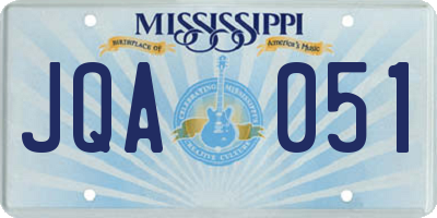 MS license plate JQA051
