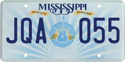 MS license plate JQA055