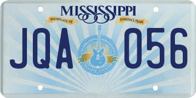 MS license plate JQA056