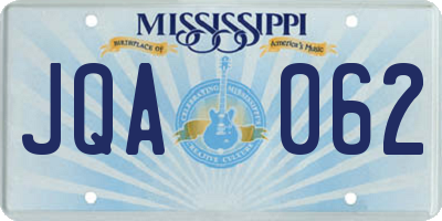 MS license plate JQA062