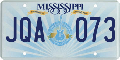 MS license plate JQA073