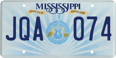 MS license plate JQA074
