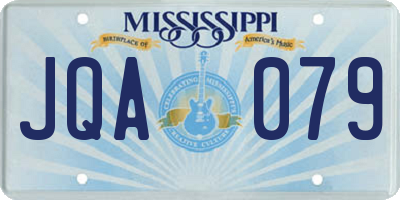 MS license plate JQA079