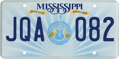 MS license plate JQA082