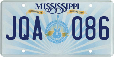 MS license plate JQA086